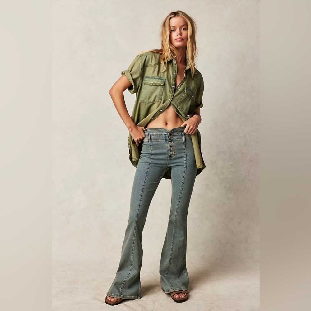 We The Free After Dark Mid Rise Flare Jeans